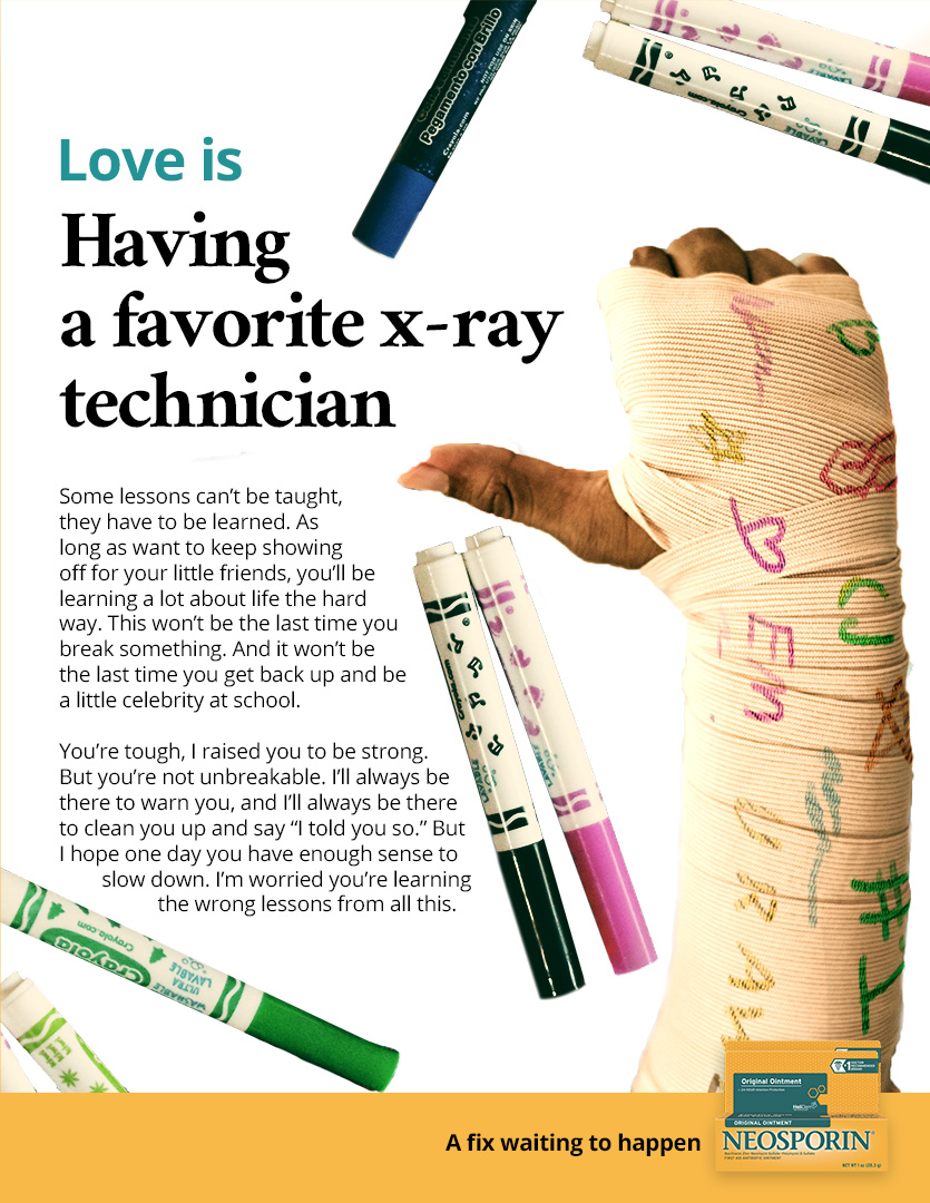 Love is having a favorite x-ray technician.